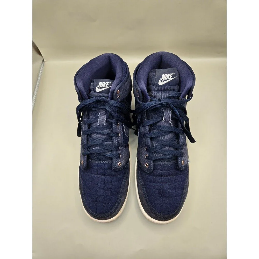 Jordan 1 Retro AJKO Shoes Men's 10 Navy Blue Quilted Canvas Athletic OG Sneakers